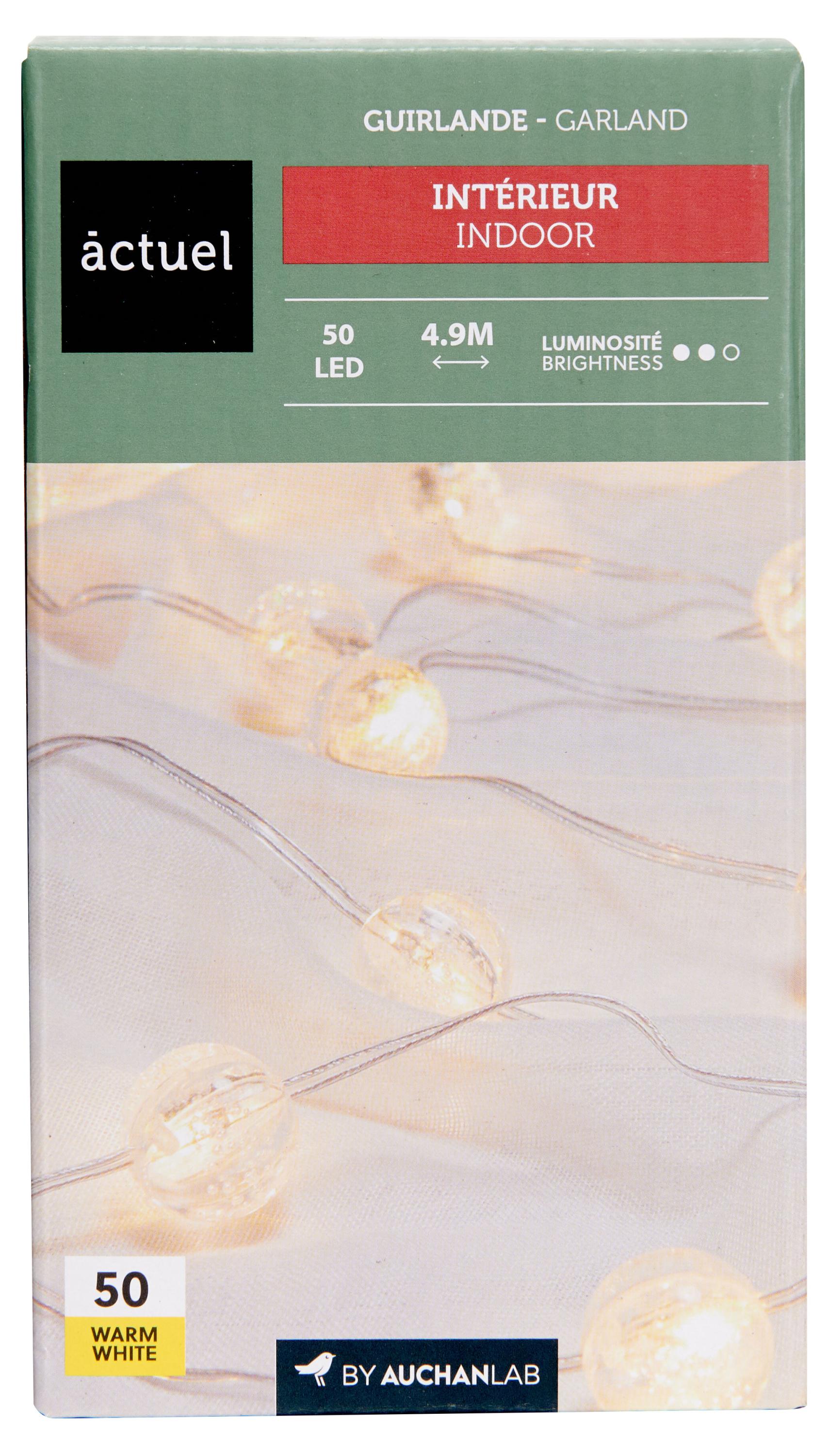 

Электрогирлянда Actuel Алмазы на батарейках 50 LED, 4,9 м