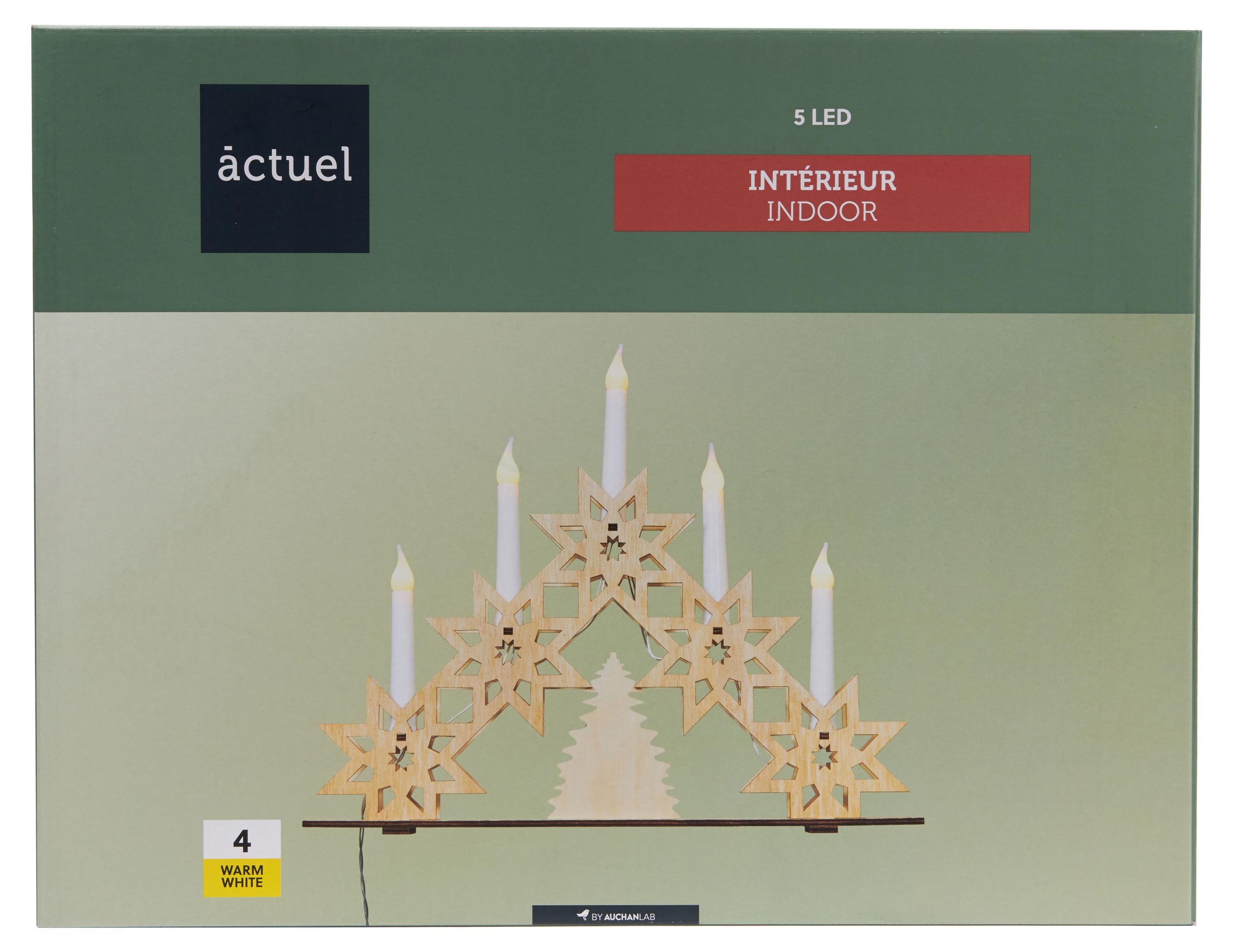 

Подсвечник электрический Actuel 5 LED теплый белый