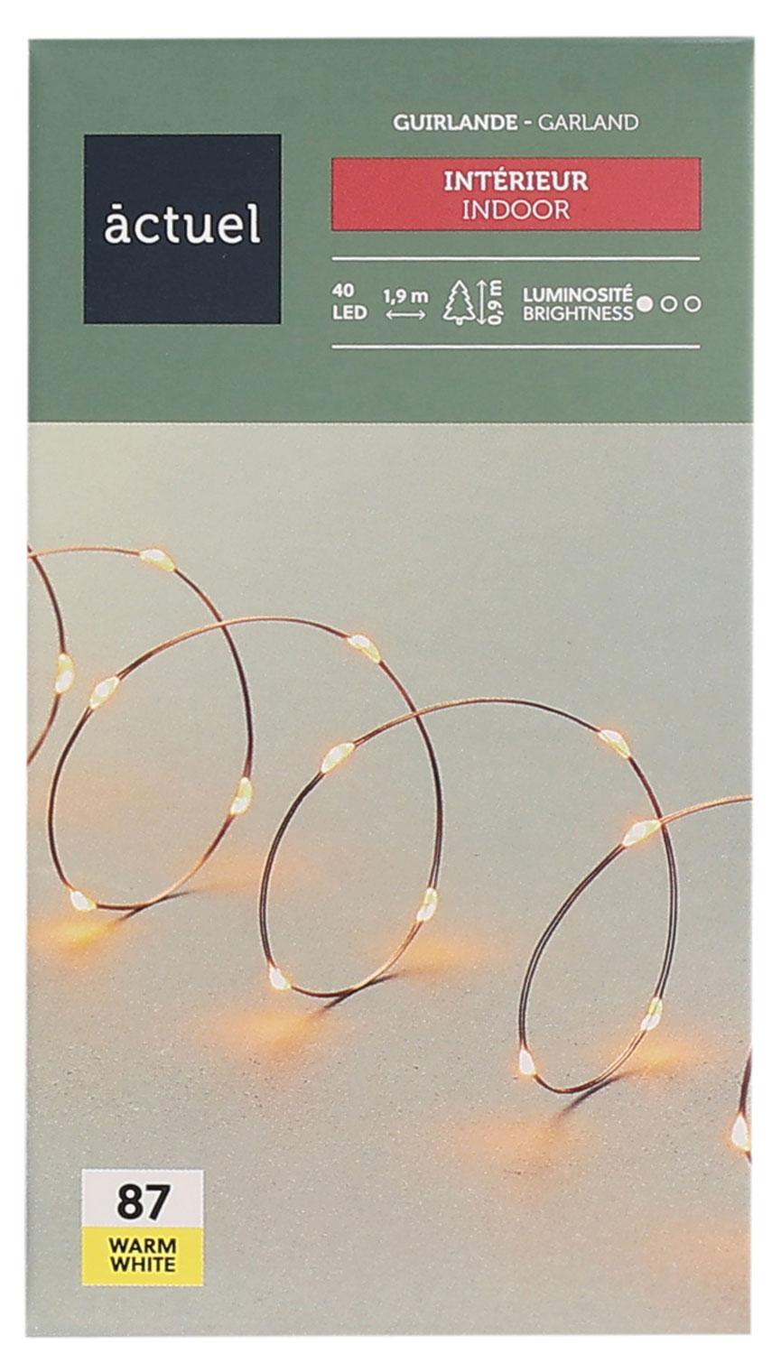 

Электрогирлянда Actuel на батарейках 40 LED, 1,9 м