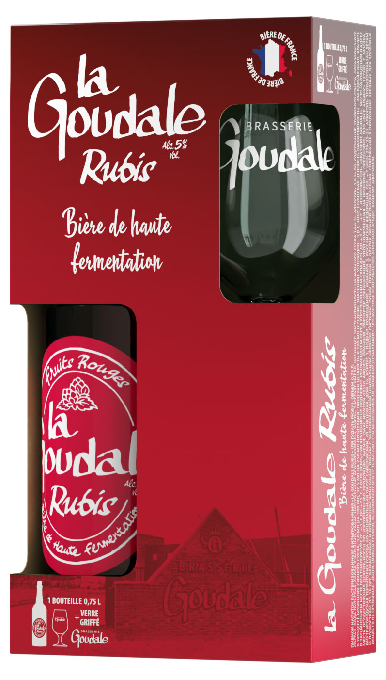 

Пивной напиток La Goudale Rubis фильтрованный 5%, 0,75 л + бокал