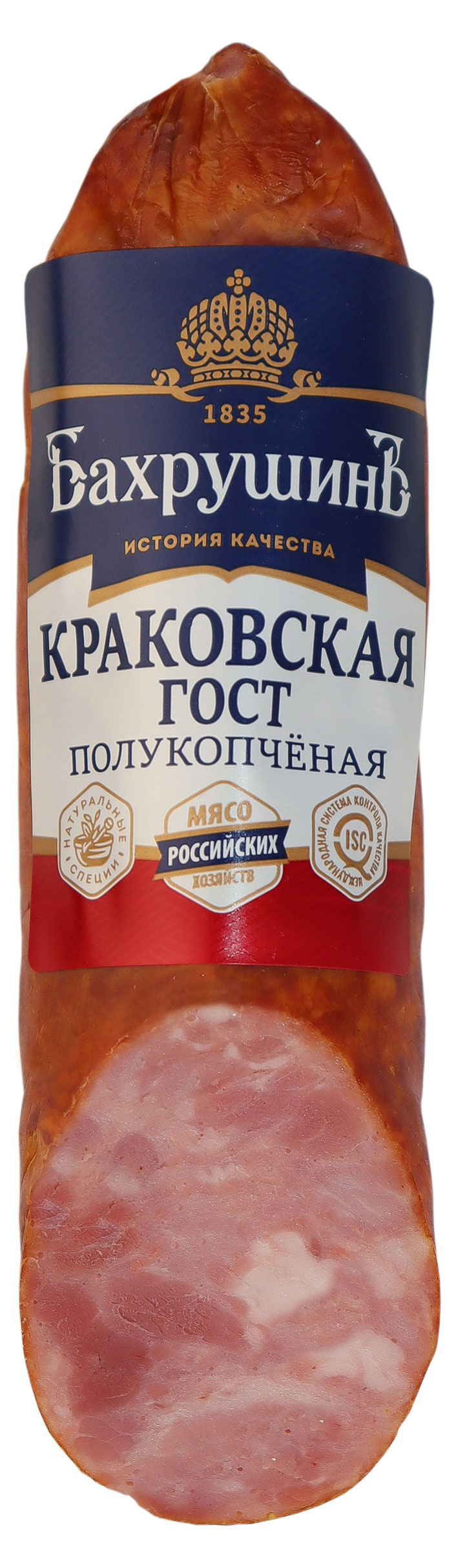 Изображение товара Колбаса полукопченая «Бахрушинъ» Краковская, 170 г