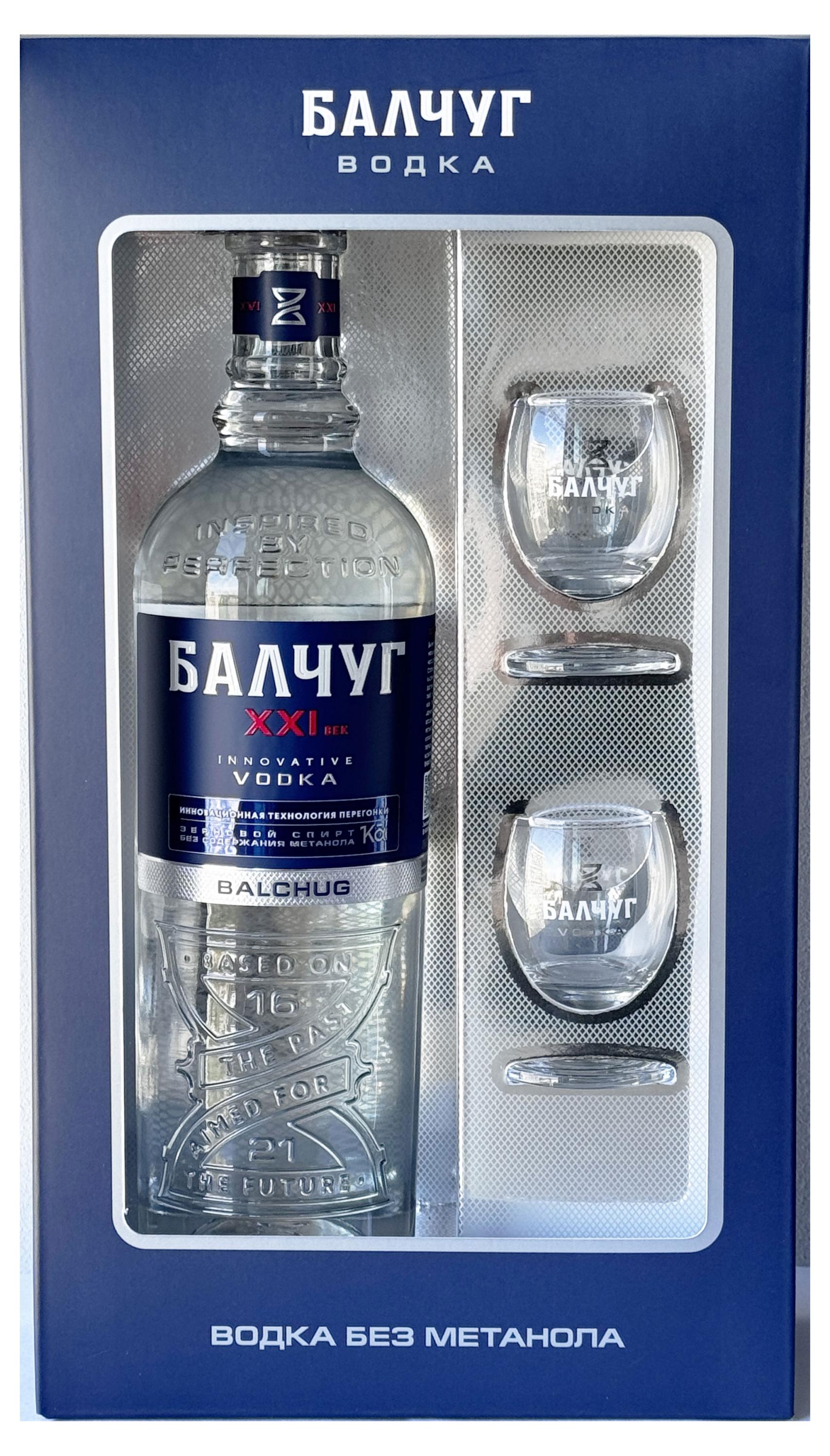 

Водка Балчуг ХХI век Россия, 0,7 л + 2 стопки