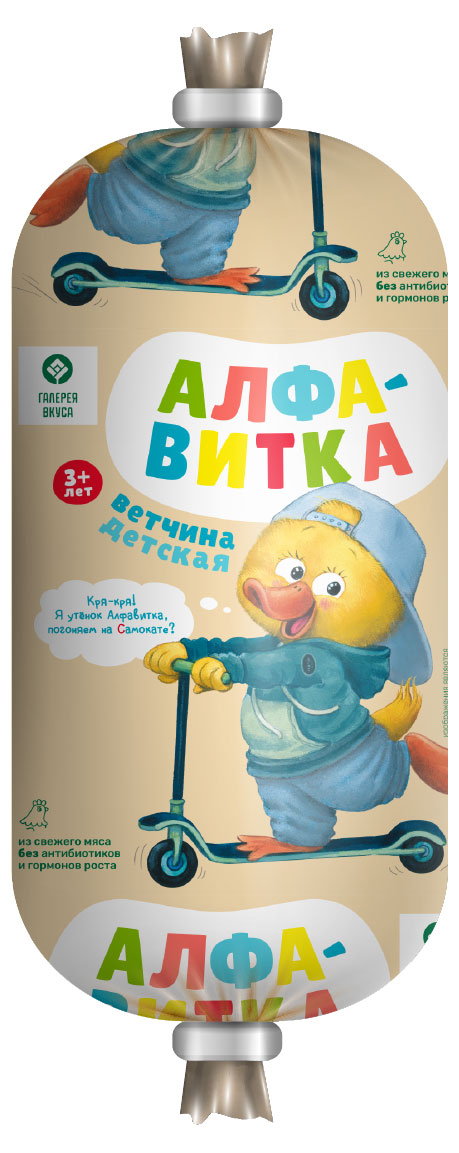 

Ветчина рубленая Алфавитка из мяса цыплят для детей без глютена, 240 г