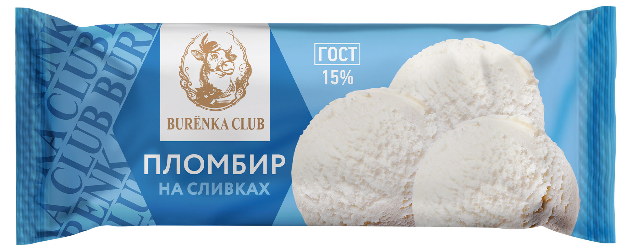 

Мороженое пломбир Burenka Club На сливках ванильный 15% БЗМЖ, 400 г
