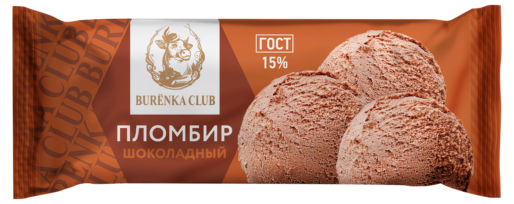 

Мороженое Burenka Club пломбир шоколад, 400 г
