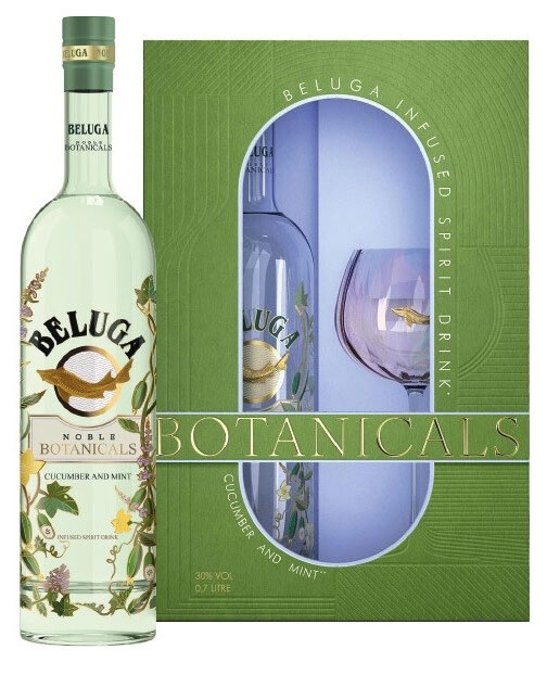 

Настойка BELUGA Botanicals Cucumber and Mint с бокалом в подарочной упаковке Россия, 0,7 л