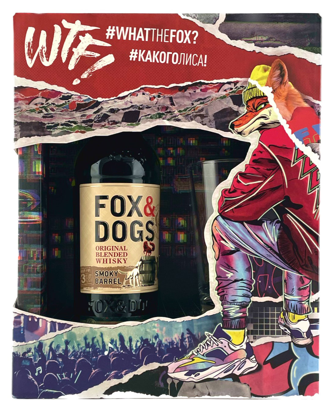 

Виски Fox&Dogs с бокалом Россия, 0,7 л