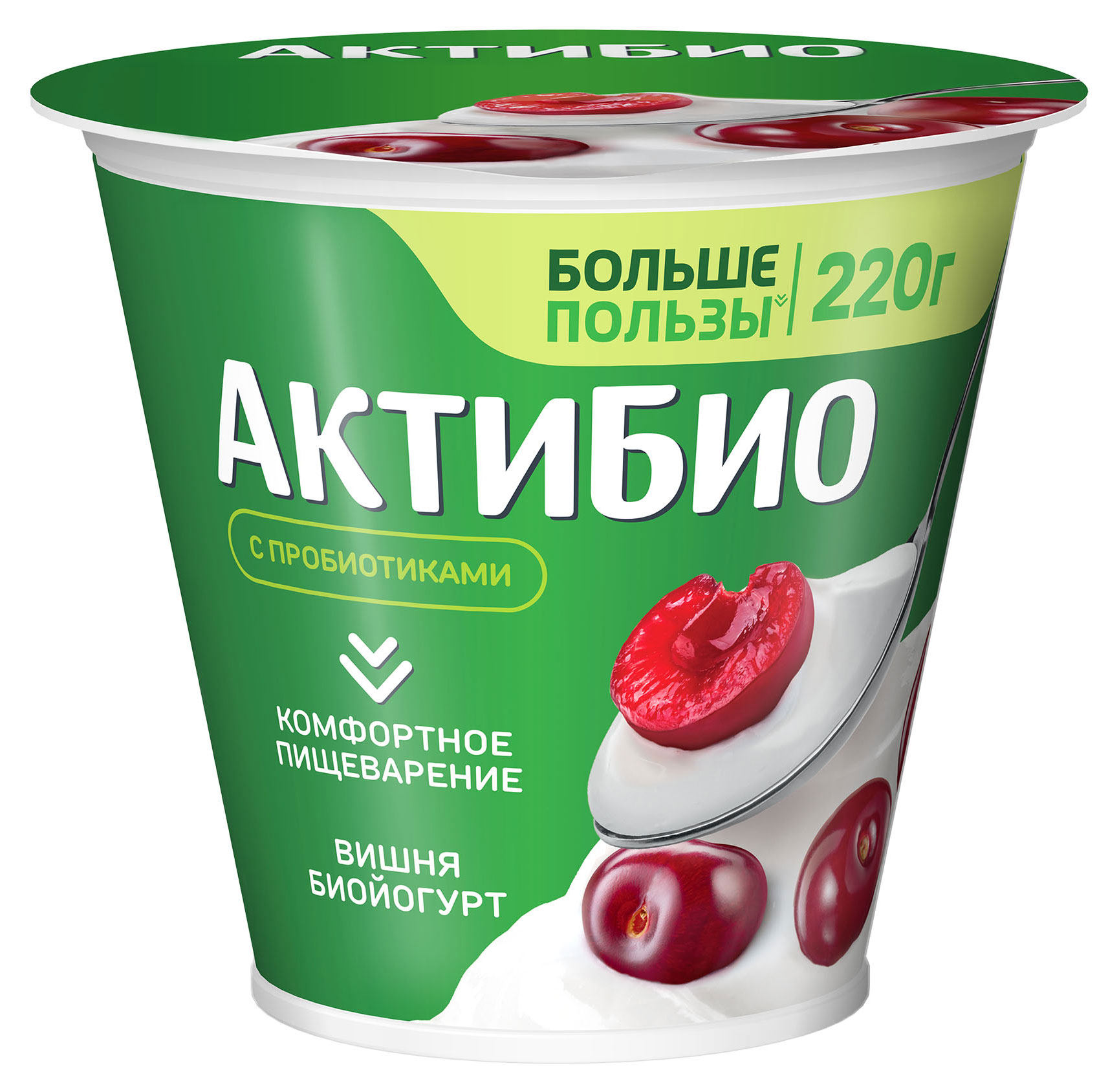 

Йогурт АктиБио с вишней 2,9% БЗМЖ 220 г