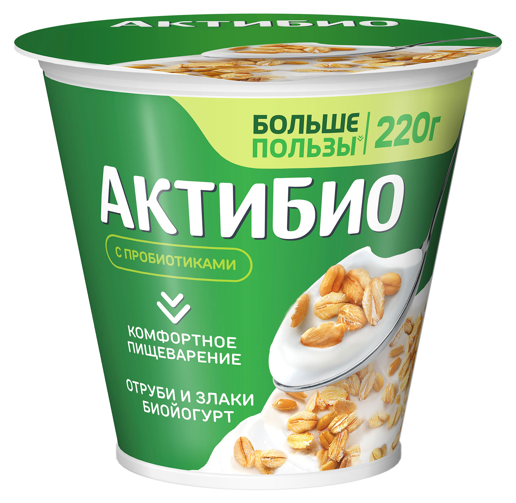

Йогурт АктиБио с отрубями и злаками 2,9% БЗМЖ 220 г