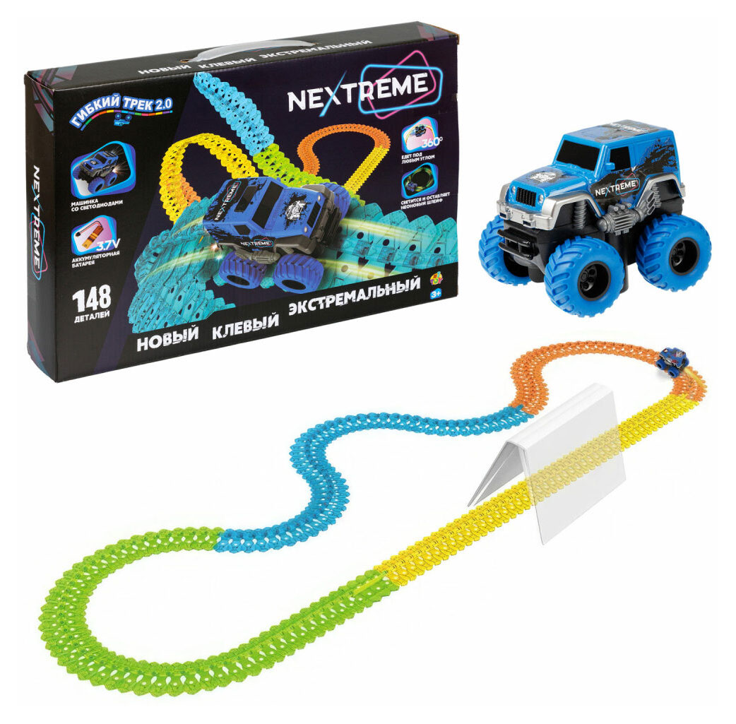 

Набор игровой 1TOY Nextreme гибкий трек, 148 деталей