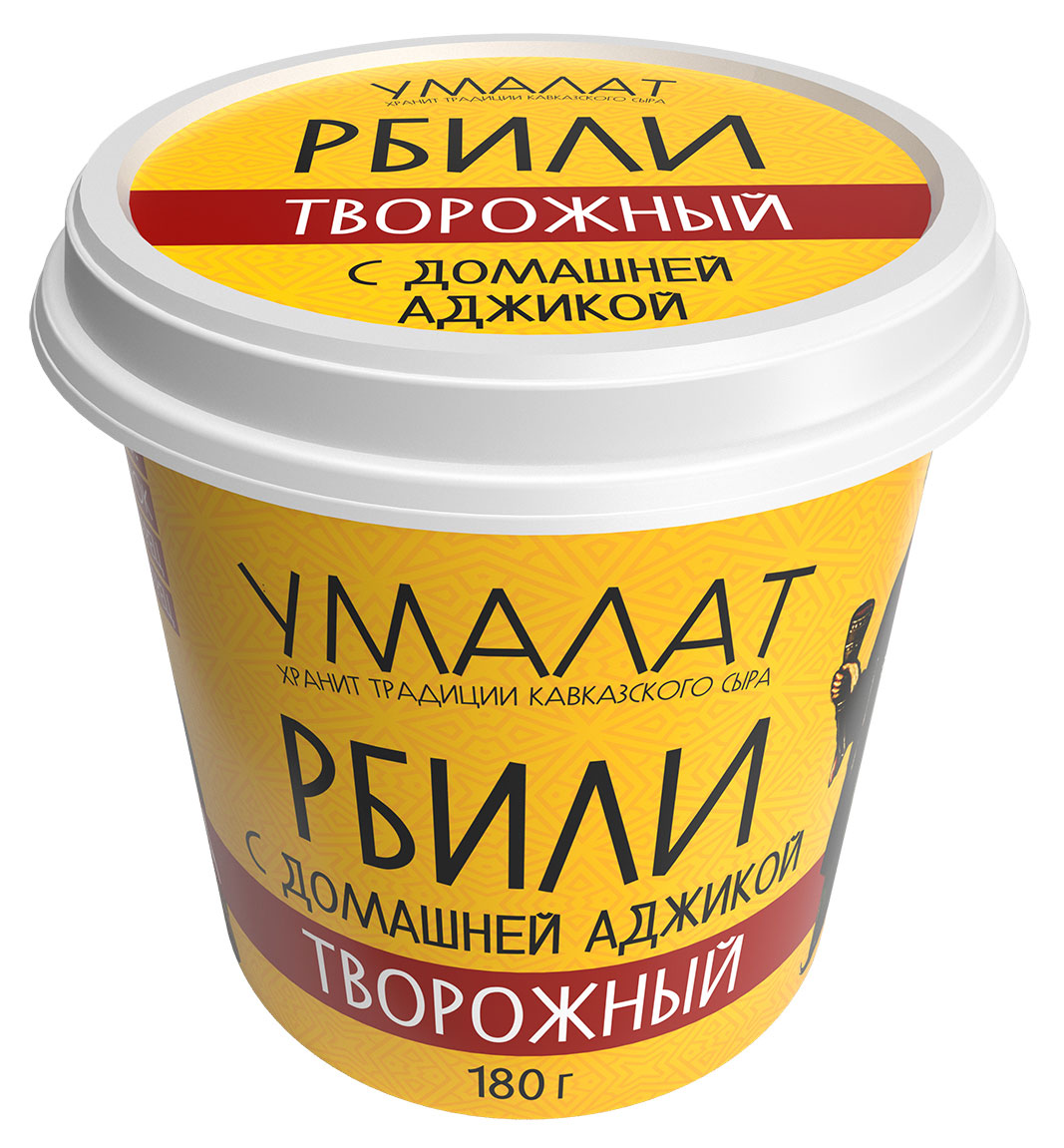 

Сыр творожный рбили Умалат с аджикой БЗМЖ, 180 г