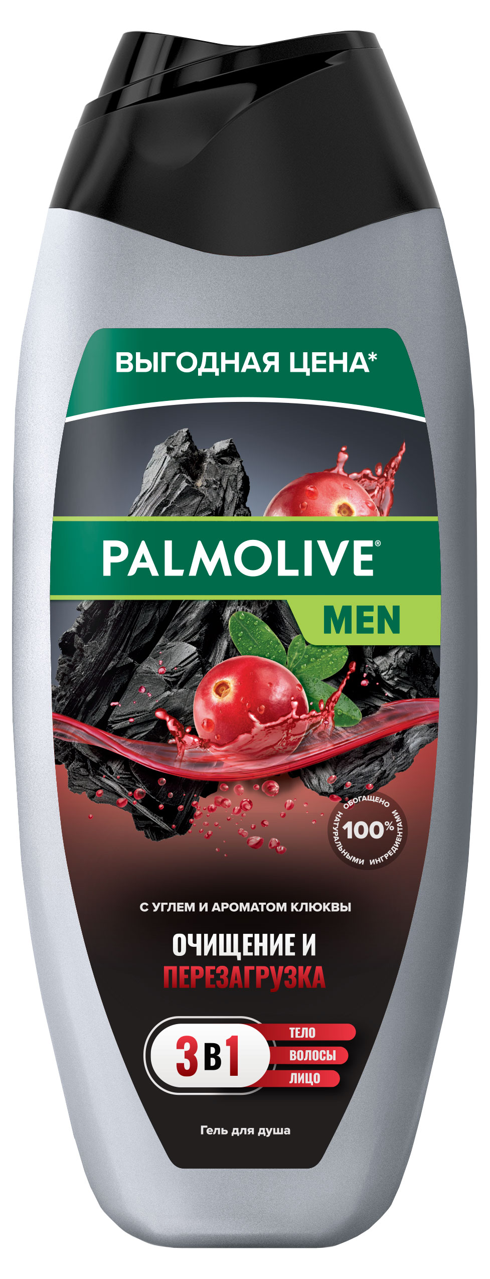 Изображение товара Гель для душа Palmolive Men 4в1 с углем и глиной, 450 мл