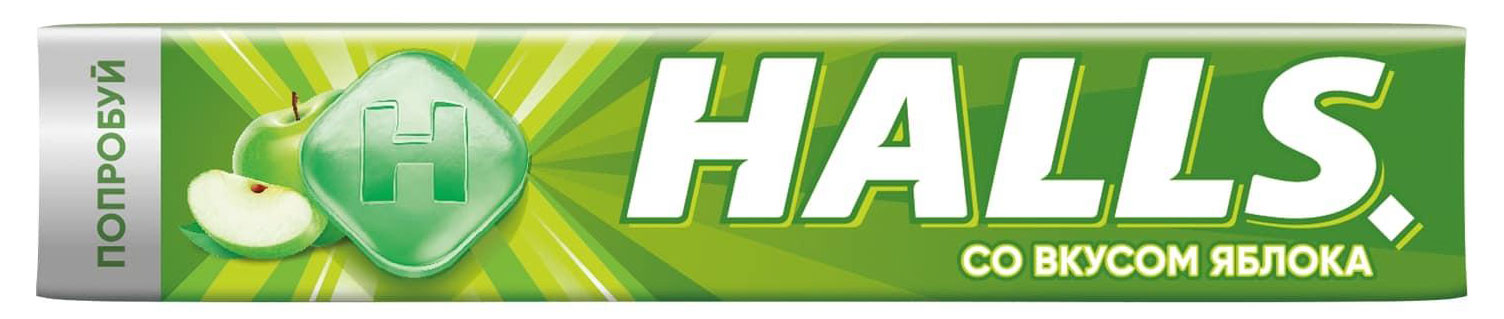 

Карамель леденцовая Halls Яблоко, 25 г