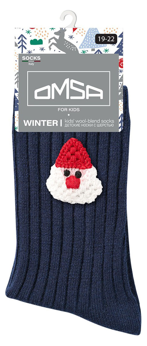 

Носки детские Omsa kids Calzino с шерстью синие, размер 27-30