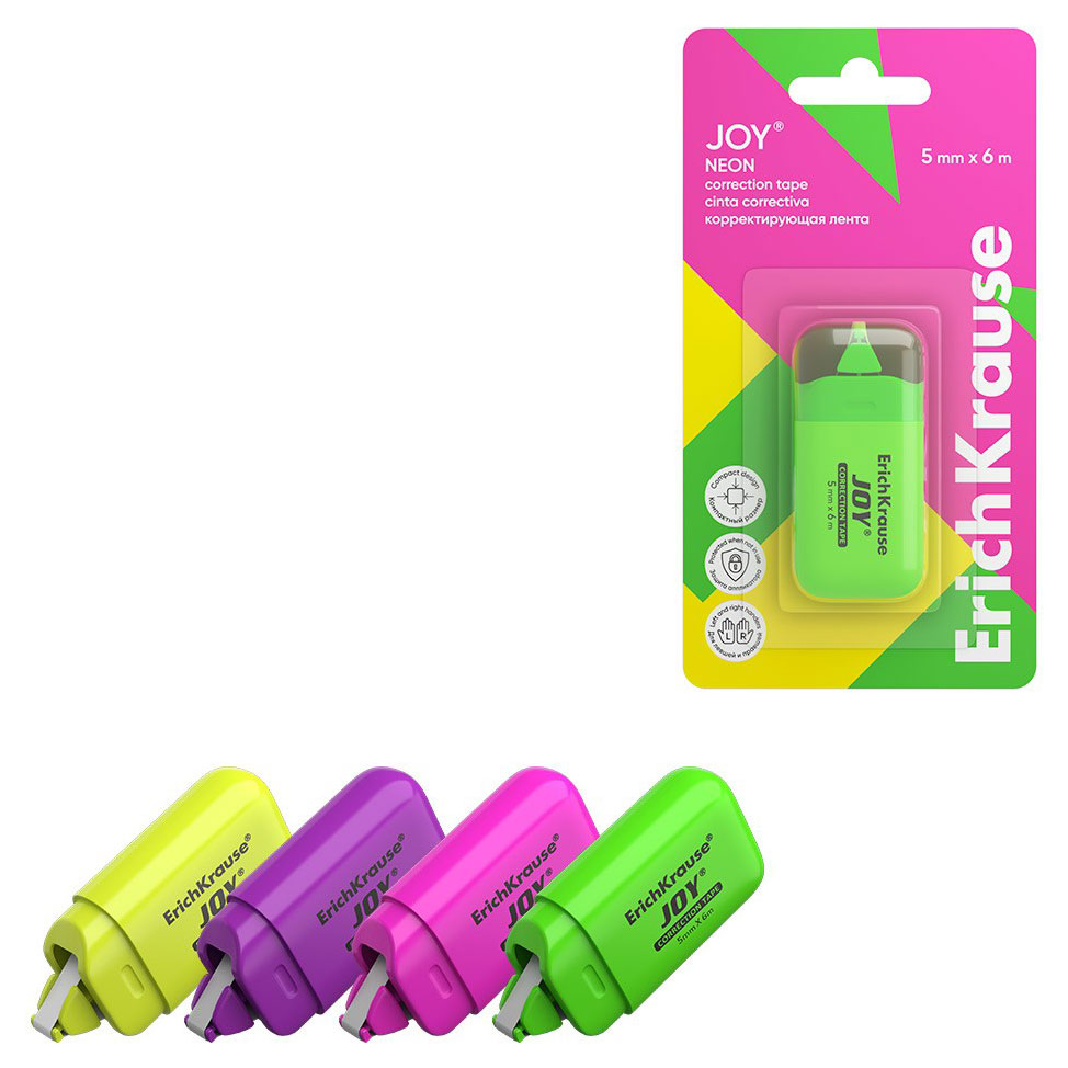 

Корректирующая лента ErichKrause JOY, 5 мм х 6 м, 1 шт