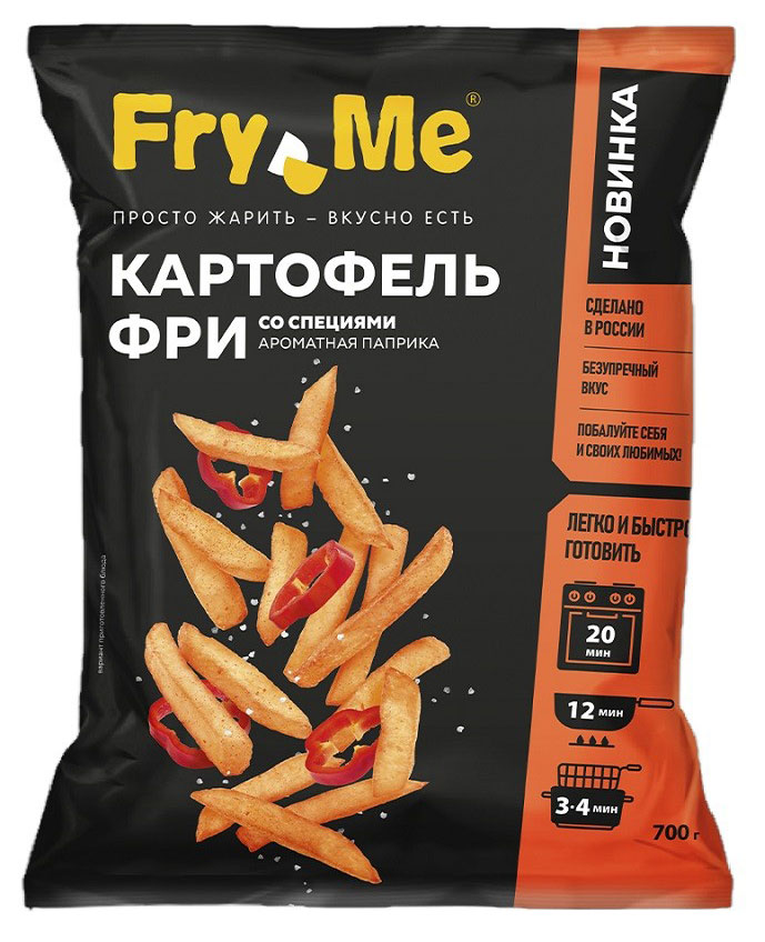 

Картофель фри Fry Me со специями Ароматная паприка халяль замороженный, 700 г