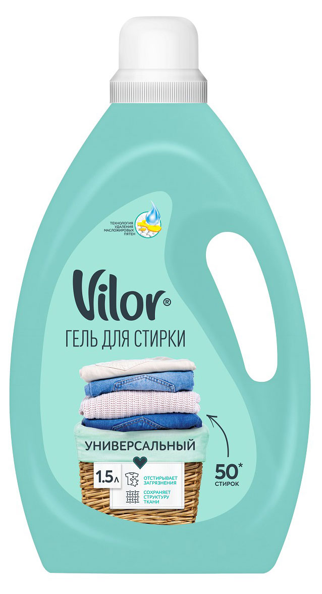 

Гель для стирки Vilor Универсальный, 1,5 л