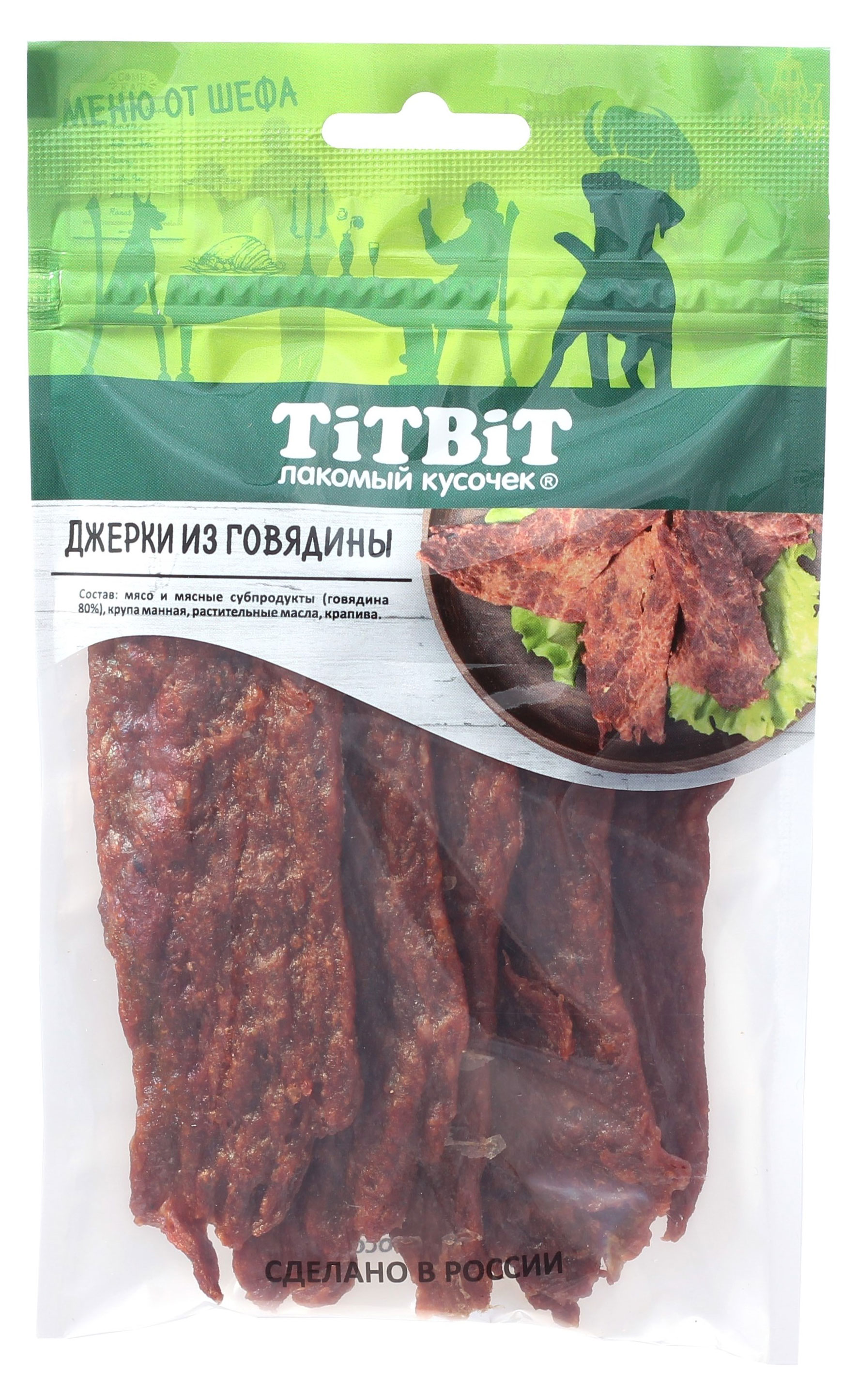 

Лакомство для собак TITBIT Джерики из говядины, 70 г
