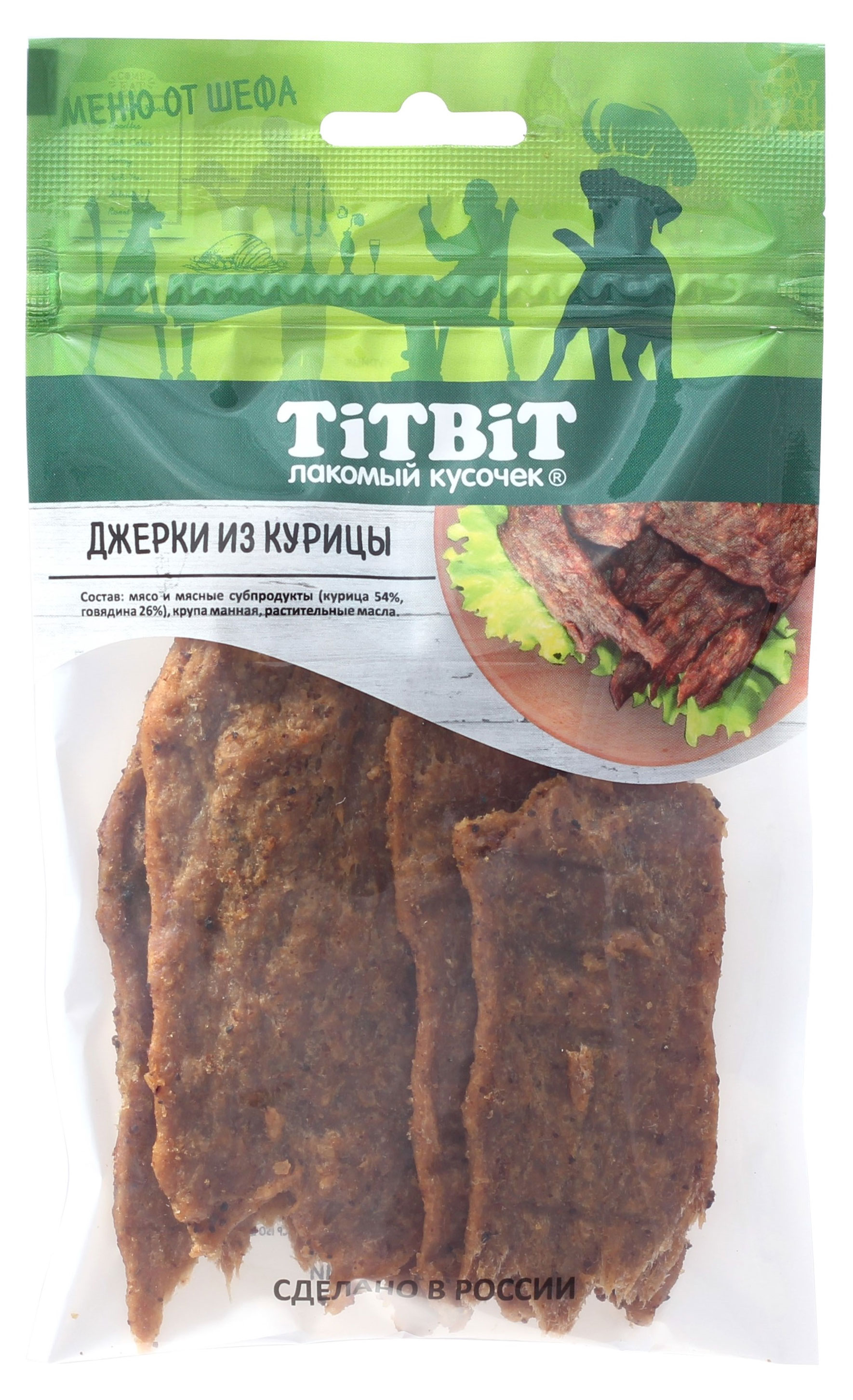 

Лакомство для собак TITBIT Джерики из курицы, 70 г