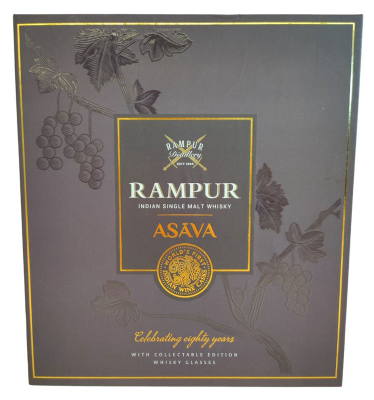 Изображение товара Виски Rampur Asava в подарочной упаковке Индия 0,7 л