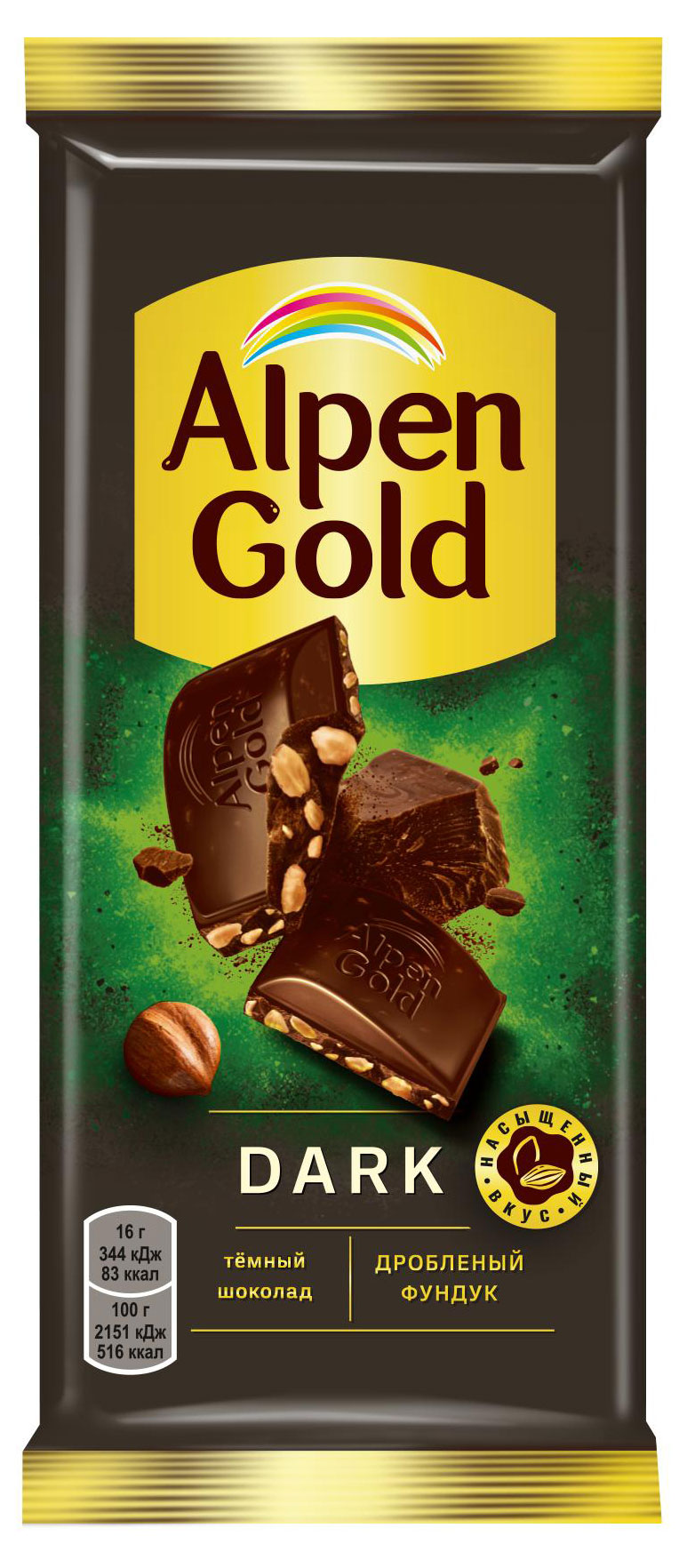

Шоколад Alpen Gold темный с фундуком, 80 г