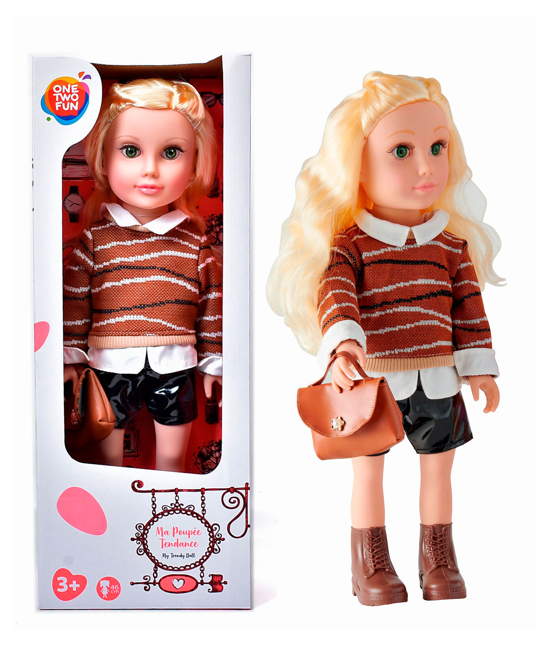 

Кукла ONE TWO FUN Модница блондинка, 46 см