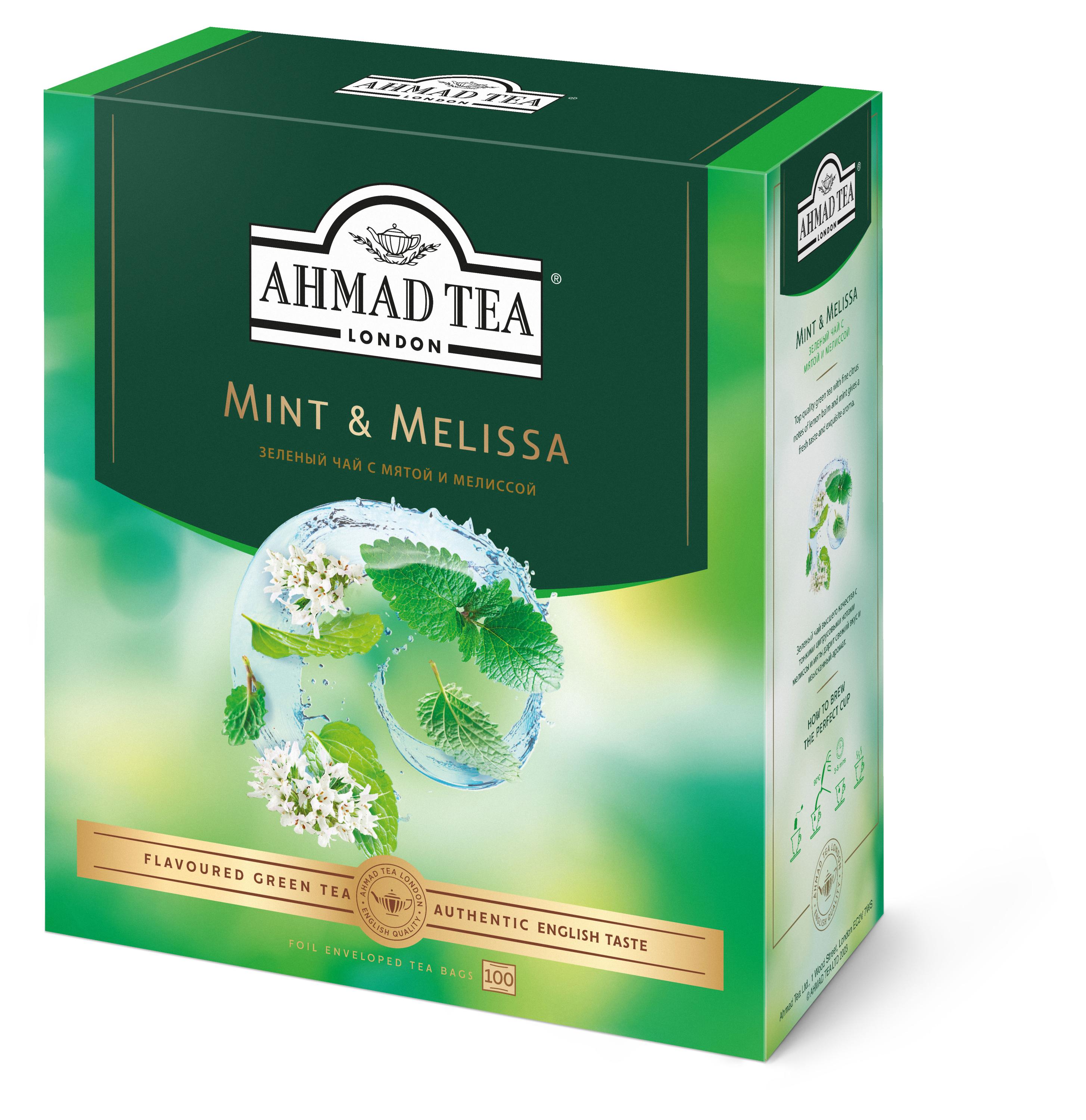 

Чай зеленый Ahmad Tea Мята-Мелиса, 100x1,8 г
