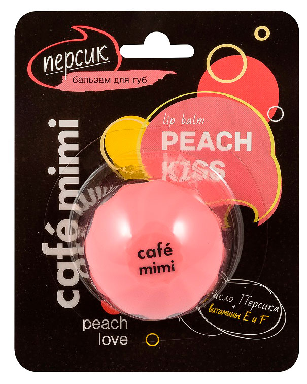 

Бальзам для губ Cafe Mimi персик, 8 мл