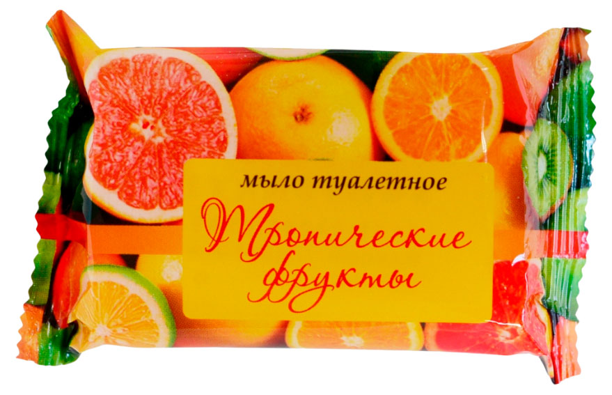 

Мыло туалетное КМЗ штампованное Тропические фрукты, 100 г