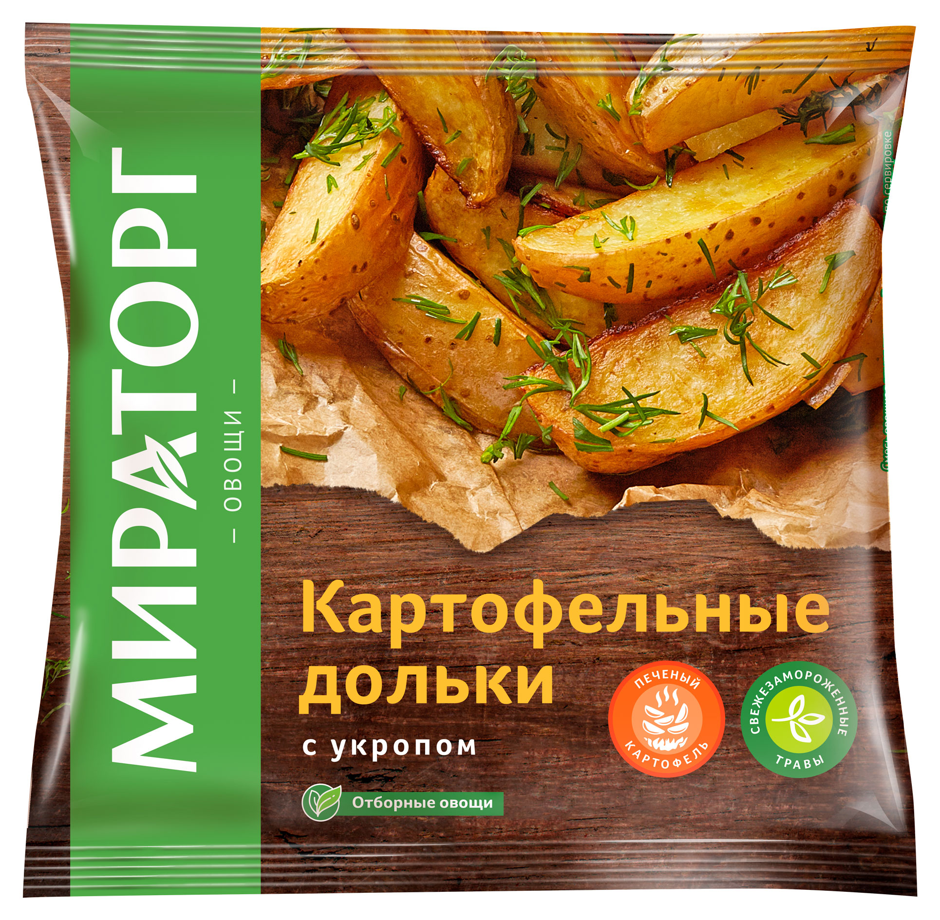 

Дольки картофельные Мираторг с укропом замороженные, 400 г