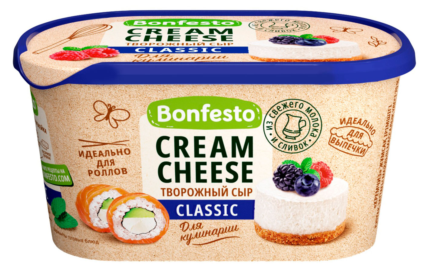 Изображение товара Сыр мягкий Cream Cheese Classic Bonfesto 70% БЗМЖ, 400 г