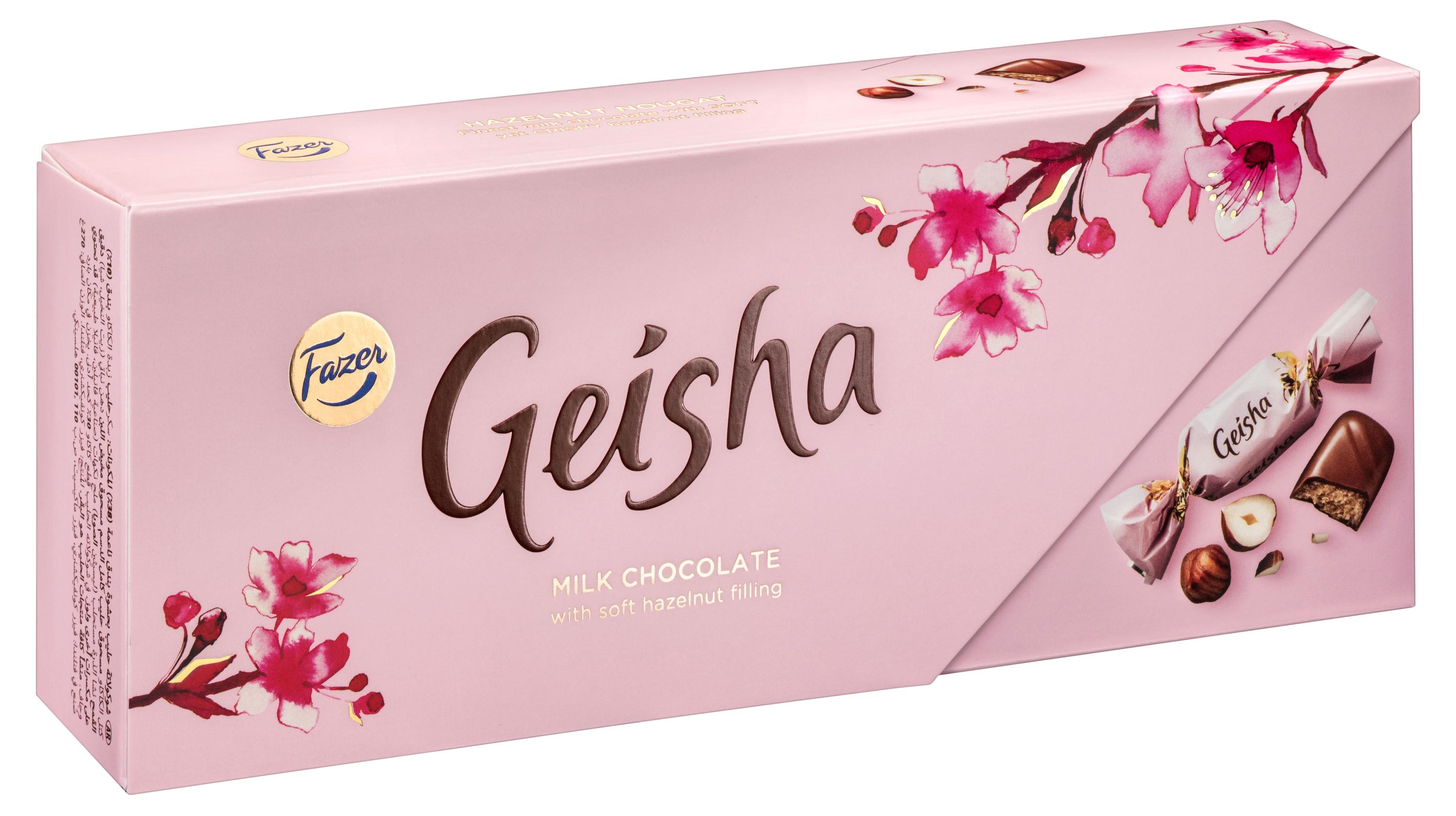 

Конфеты Fazer Geisha из молочного шоколада с начинкой из фундучной нуги, 270 г