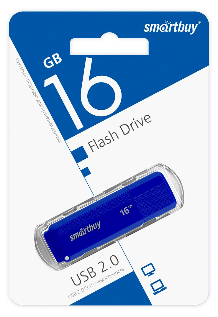 

Флэш-накопитель SmartBuy Dock 16GB синий