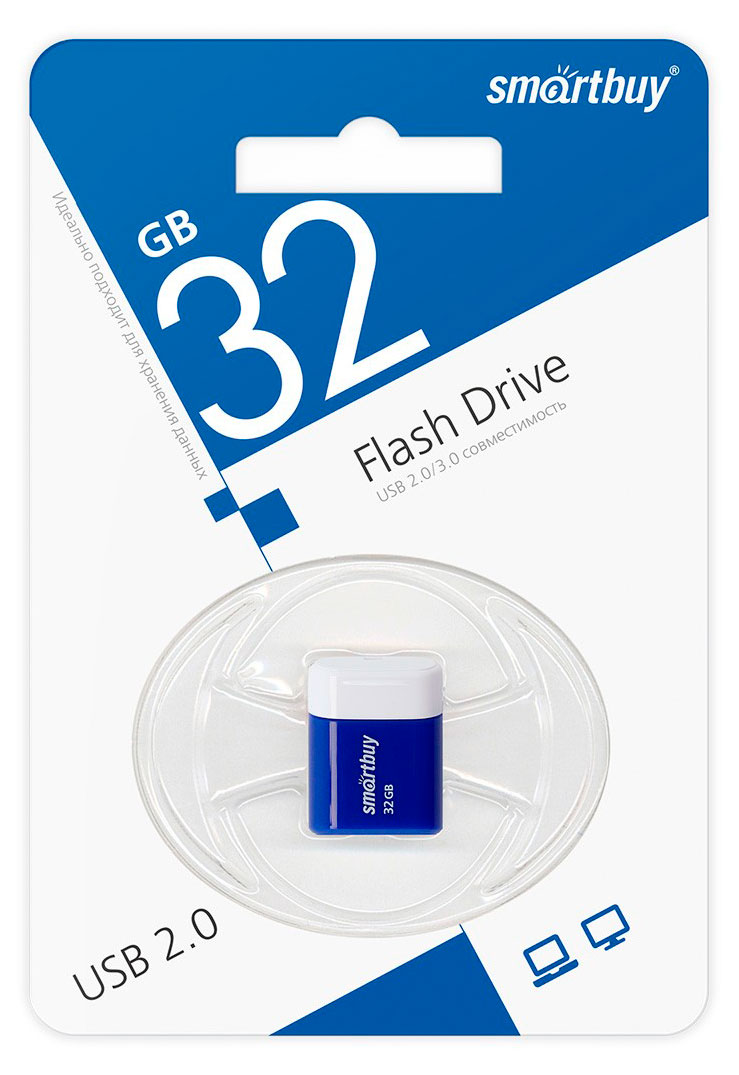 

Флэш-накопитель SmartBuy Lara 32GB синий