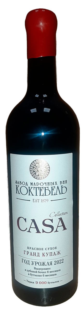 

Вино Коктебель Casa Collection Гранд Купаж красное сухое Россия, 0,75 л
