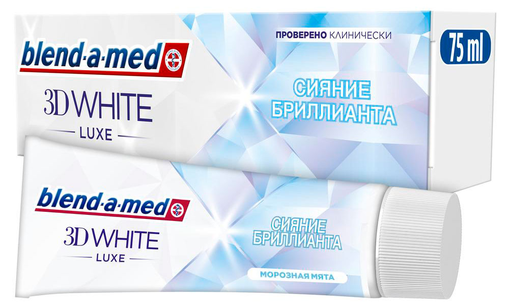 

Зубная паста Blend-a-med 3D White Luxe Сияние бриллианта Морозная мята, 75 мл