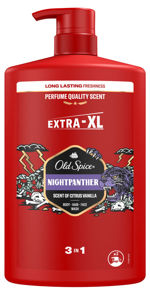 Изображение товара Гель для душа + шампунь Old Spice Nightpanther 3в1, 1 л
