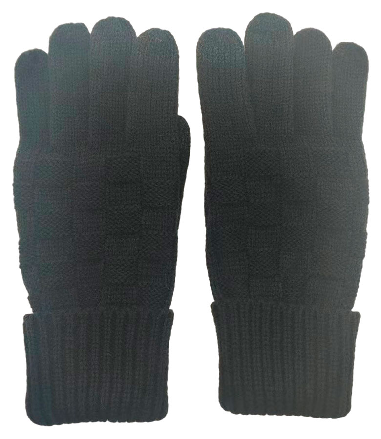 

Перчатки мужские Sabedoria вязаные черные one size