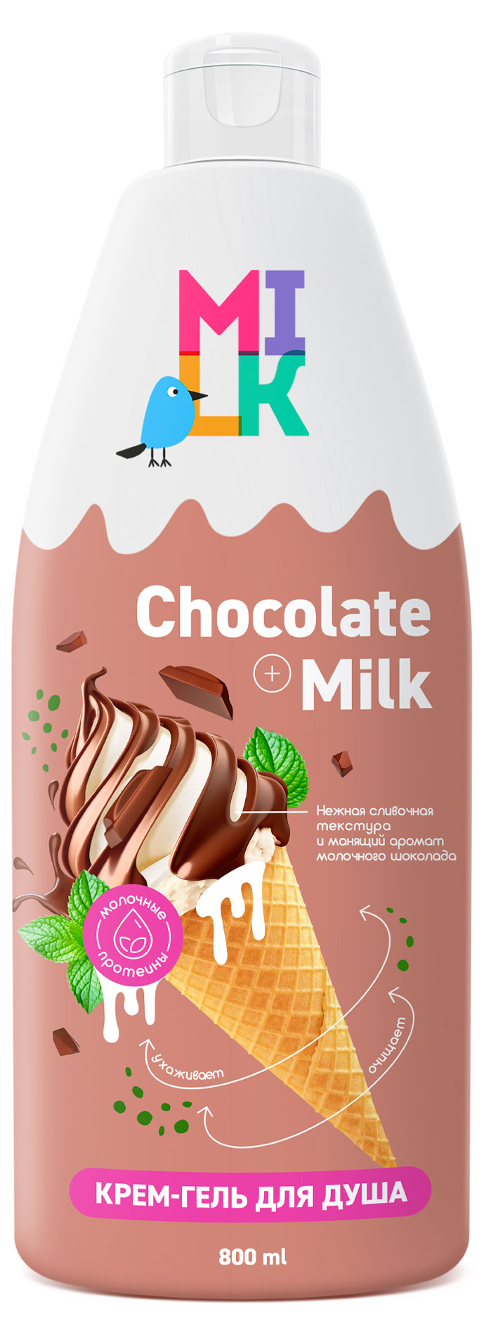 

Крем-гель для душа Milk Молоко и шоколад, 800 мл