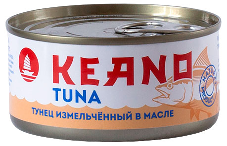 

Тунец Keano скипджек в масле измельченный, 185 г