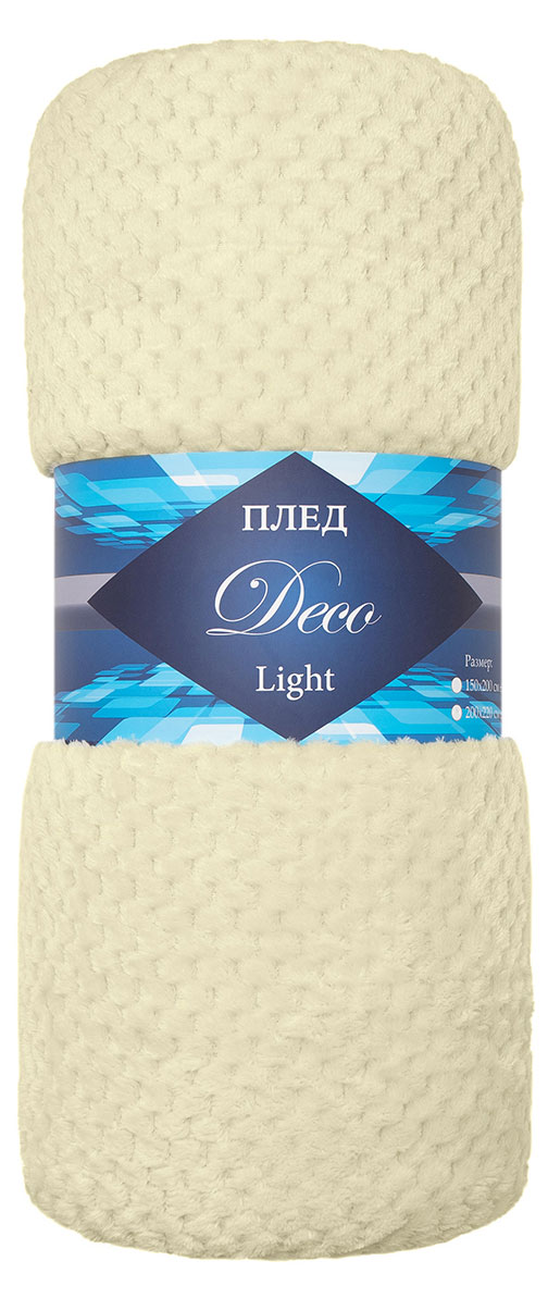 

Плед Texrepublic Deco light жаккард кремовый, 150х200 см