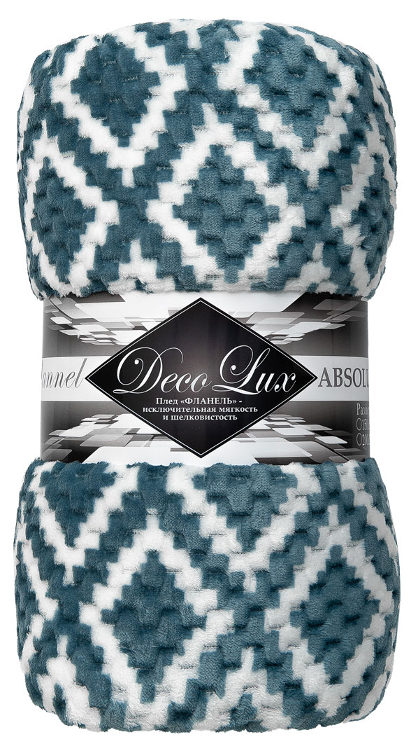 

Плед Texrepublic Deco Lux жаккард бирюзовый, 200х220 см