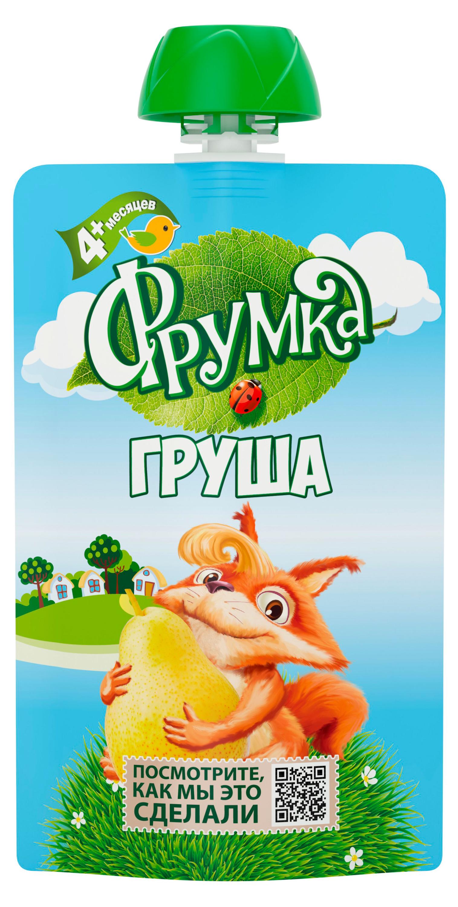 

Пюре фруктовое Фрумка груша с 4 мес., 90 г