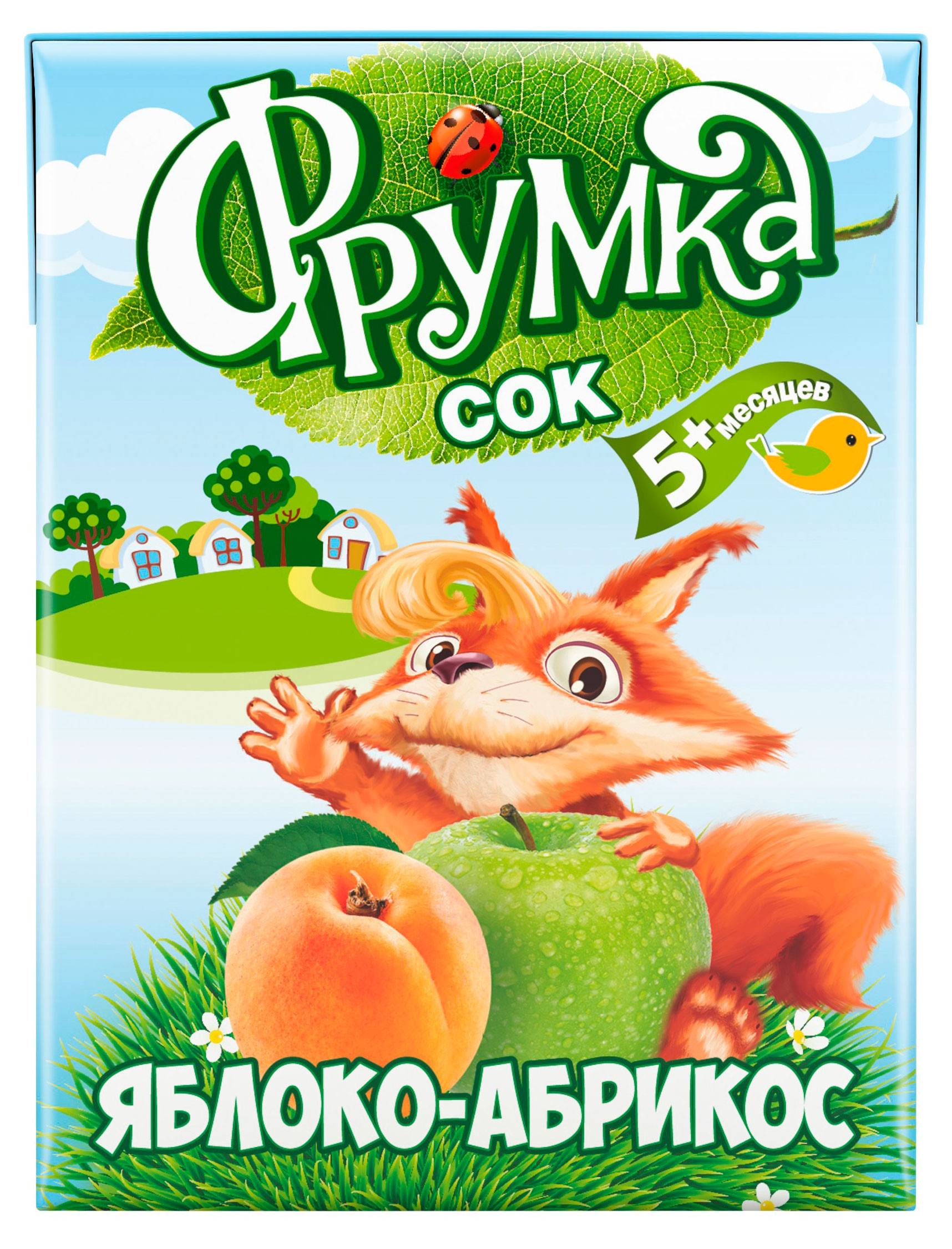 

Сок Фрумка яблоко абрикос с мякотью с 5 мес., 200 мл