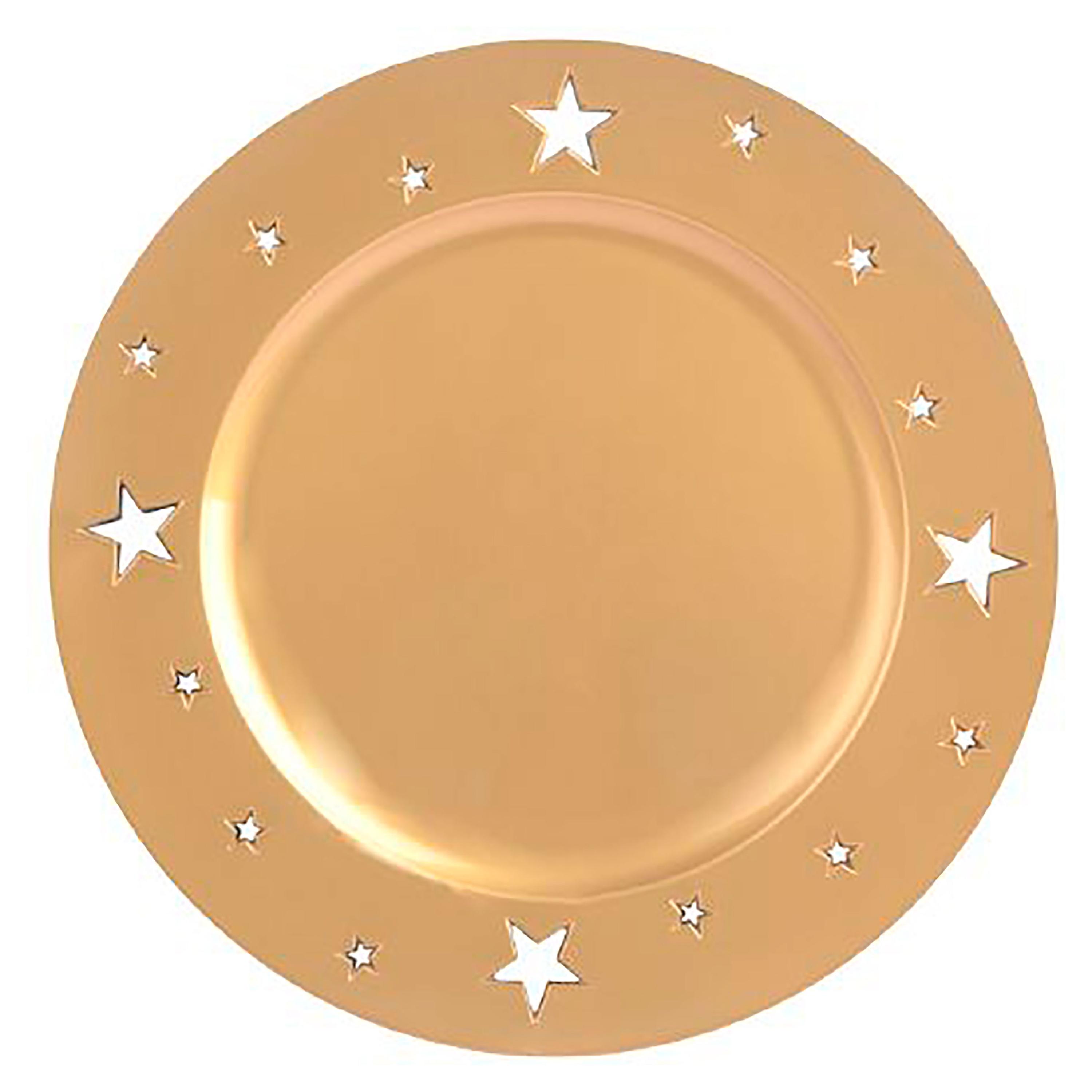 Изображение товара Пластиковое блюдо Actuel золотистое 33 см для подачи блюд