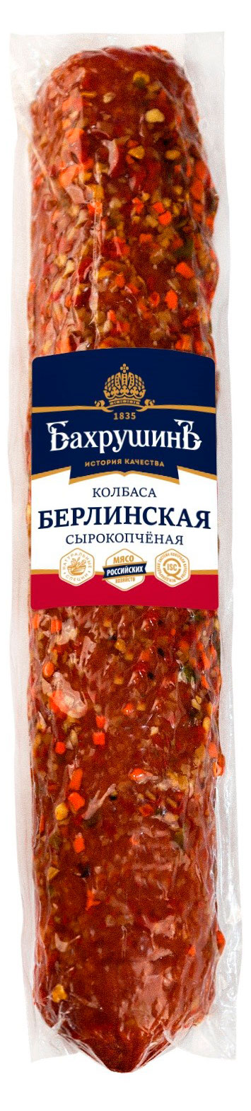 

Колбаса сырокопченая Бахрушинъ Берлинская, вес