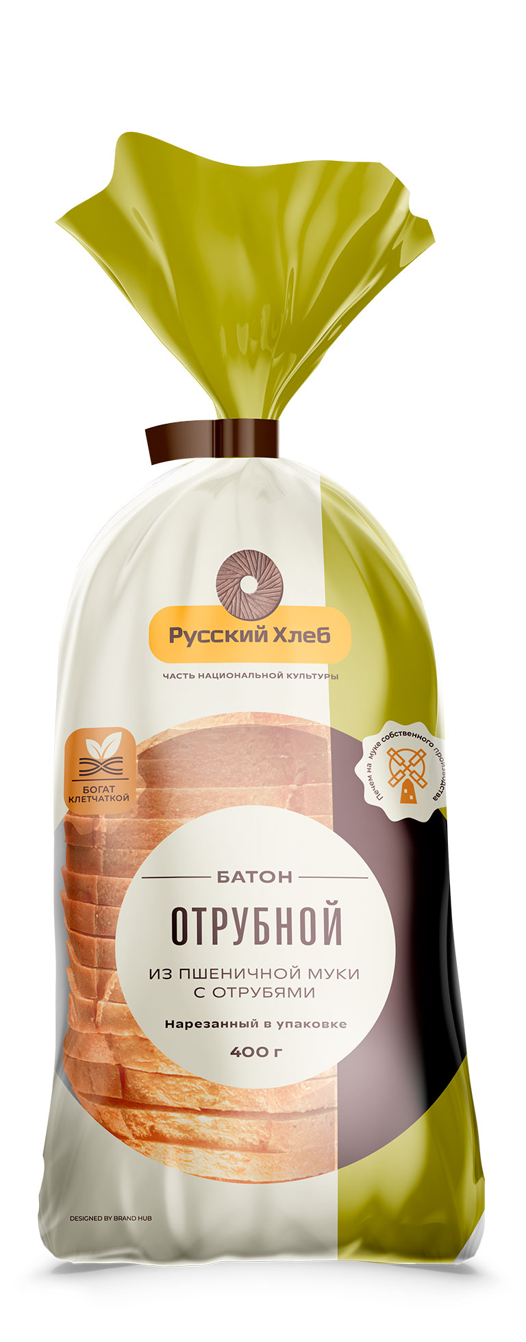

Батон отрубной Русский Хлеб нарезка, 400 г
