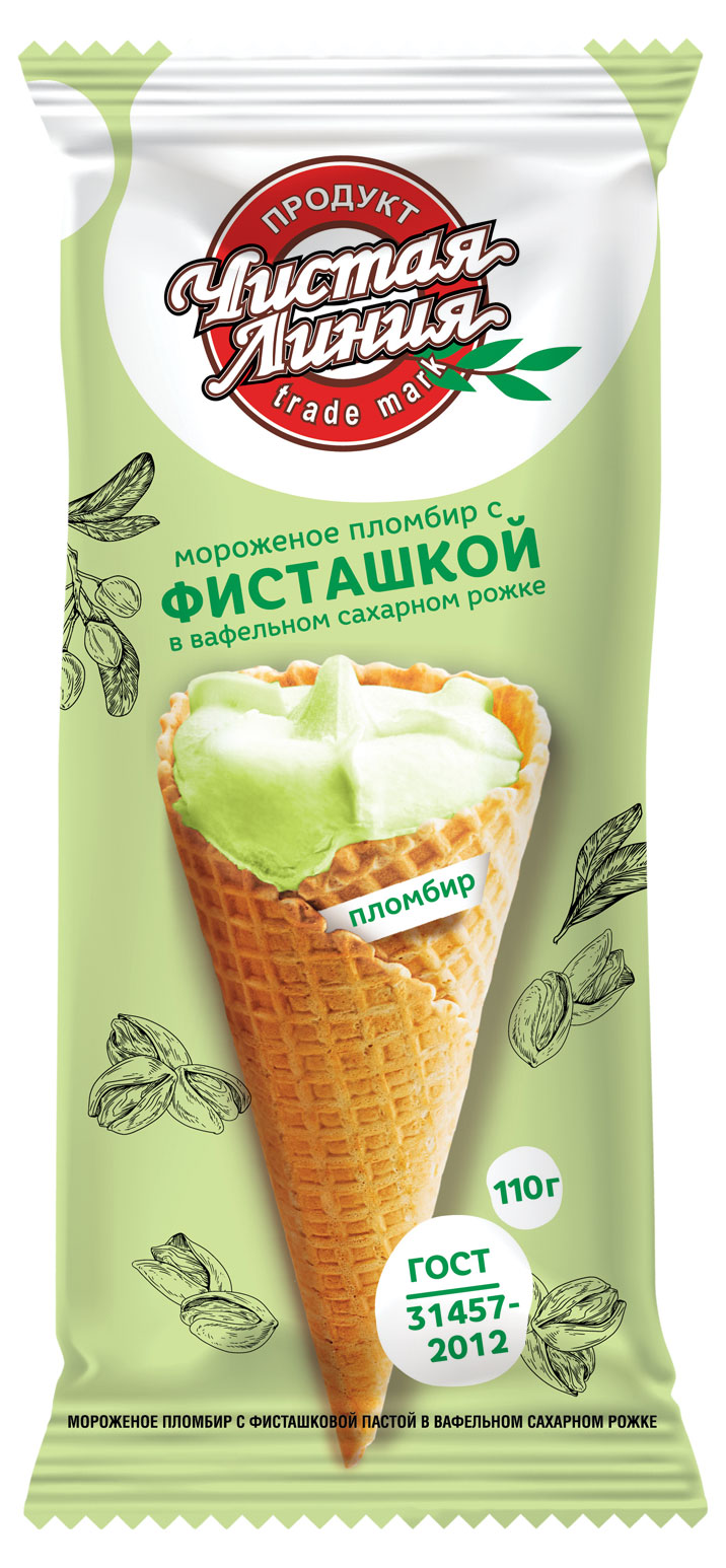 

Мороженое Чистая Линия пломбир с фисташкой, 110 г