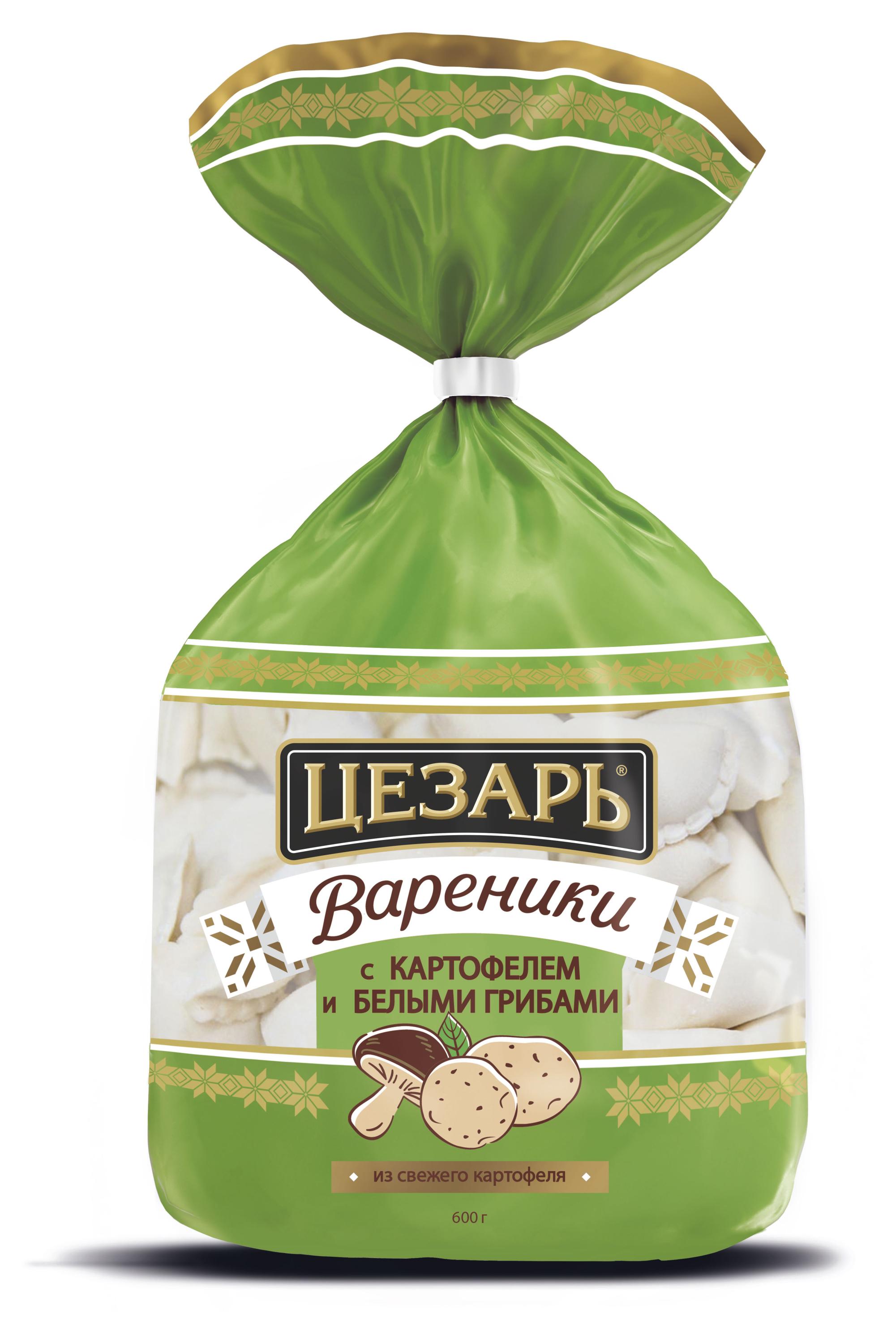 

Вареники сытные Цезарь с картофелем и белыми грибами, 600 г