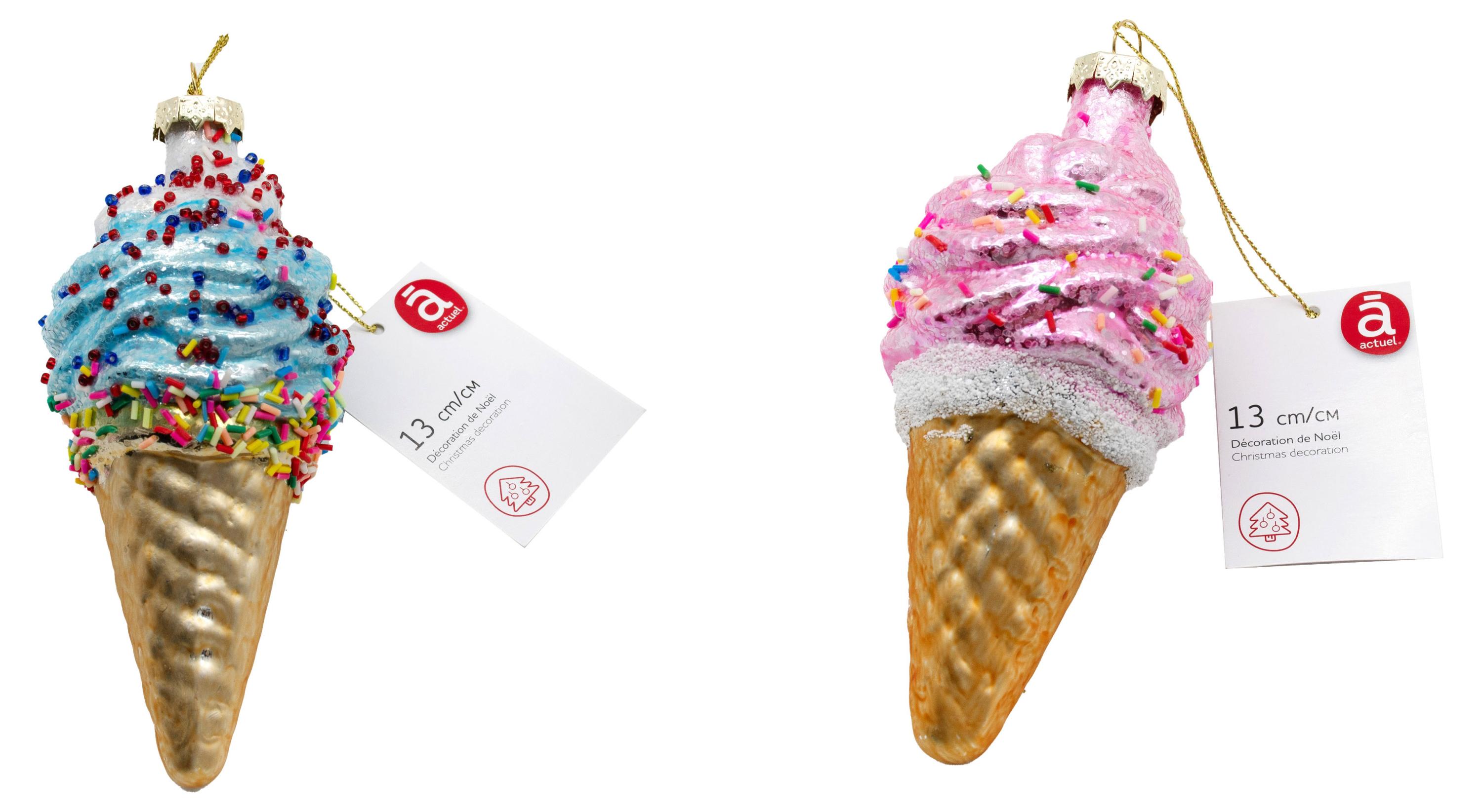 

Подвеска Actuel Мороженое стекло, 9 см